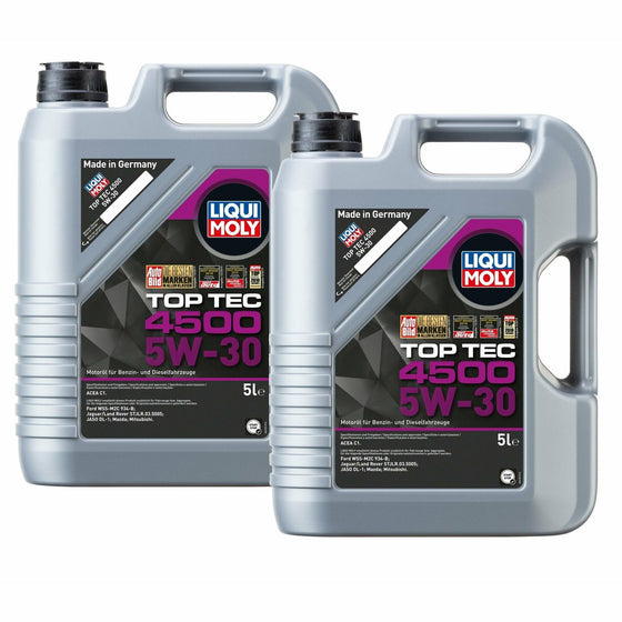 Liqui Moly Top Tec 4500 SAE 5W30 Mazda Mitsubishi Jaguar Land Rover Engine Oil ACEA C1 2318 - World of Lubricant