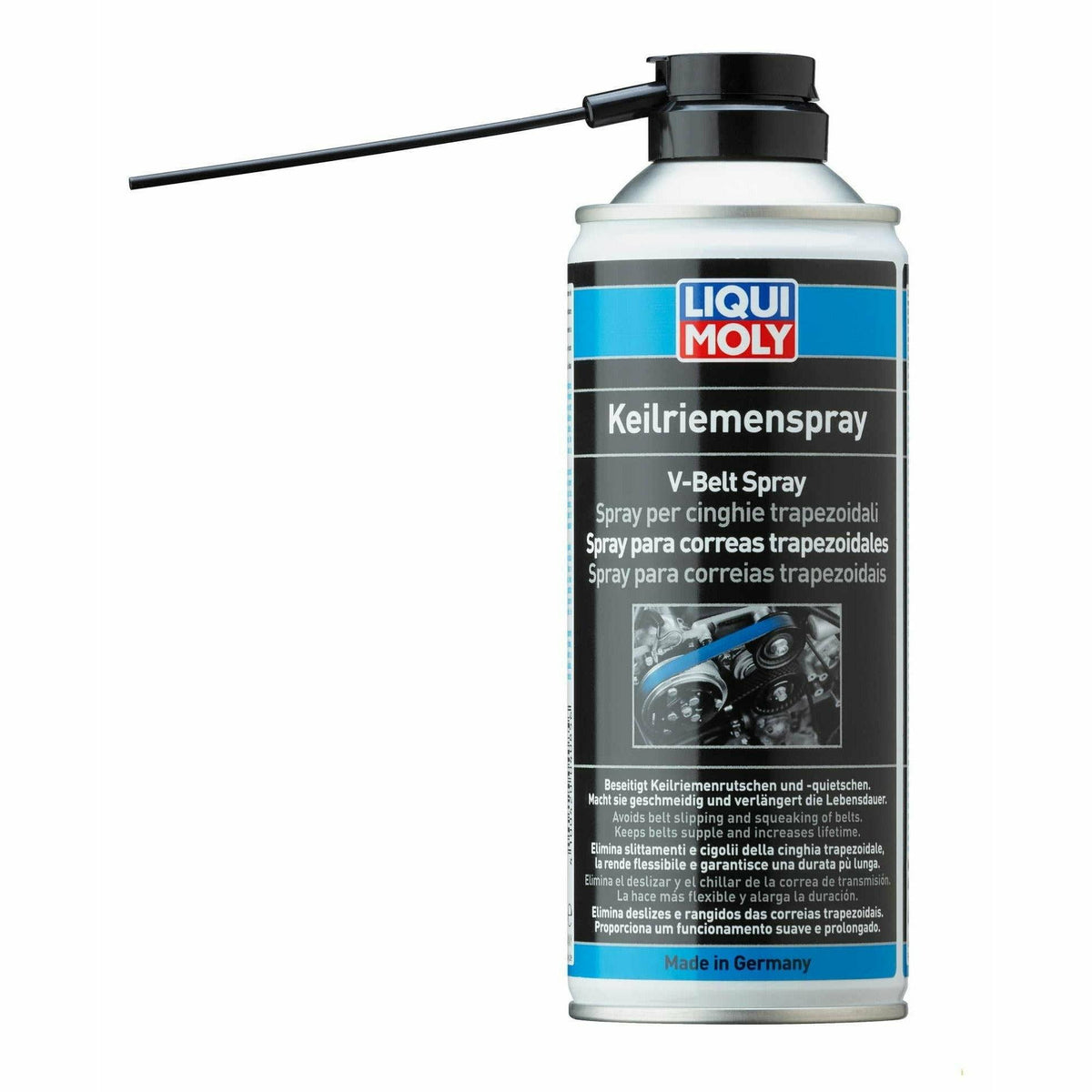 Liqui Moly V-Belt Spray Maintain & Protect Fan Belt Slipping 400ml 4085 - World of Lubricant