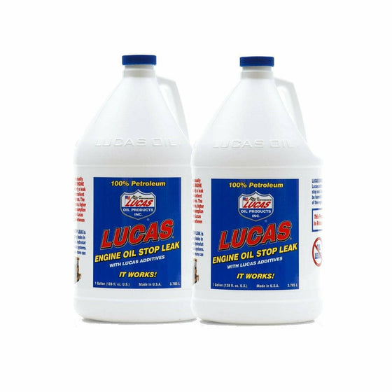 Lucas Engine Oil Stop Leaks Stop Smoke Additive 3.78L Rejuvenates Seal Gasket 10279 - World of Lubricant