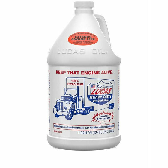 Lucas Oil Heavy Duty Oil Stabilizer Engine Additive Fluid 3.78L Oil Treatment 10002 - World of Lubricant