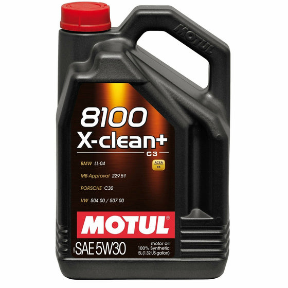 Motul 8100 X-Clean+ 5W30 C3 DPF Synthetic Engine Oil BMW VW MB SKODA AUDI 106377 - World of Lubricant