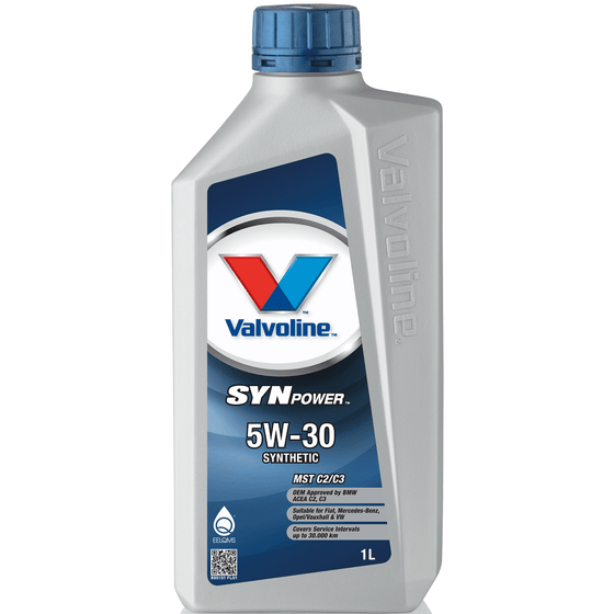 Valvoline 5W30 Fully Synthetic Engine Oil SynPower MST C3 BMW MB VW Approved 895154 - World of Lubricant