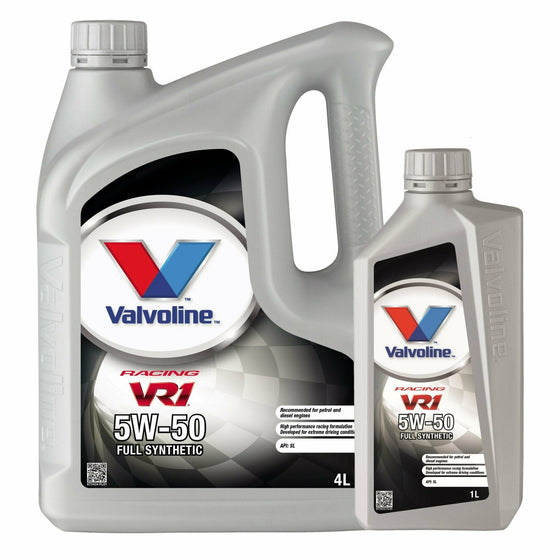 Valvoline 5W50 Premium Synthetic Engine Oil VR1 Racing A3/B4 Ford GM 873434 - World of Lubricant