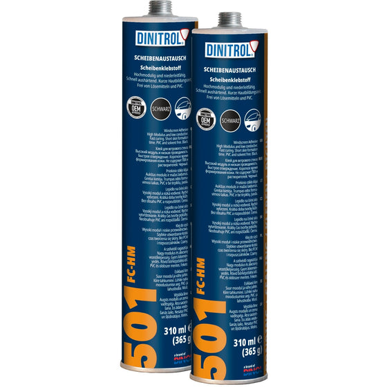DINITROL 501 CURADO RÁPIDO MONTAJE DE PARABRISAS ADHESIVO PEGAMENTO SELLADOR VIDRIO 310ML 1206701